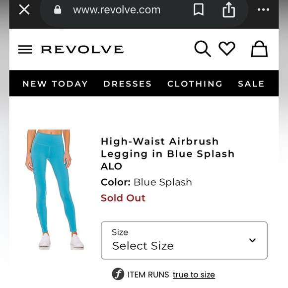 ALO Yoga High-Waist Airbrush Legging- Blue Splash/ Size Small (FLAWED) - Picture 11 of 11